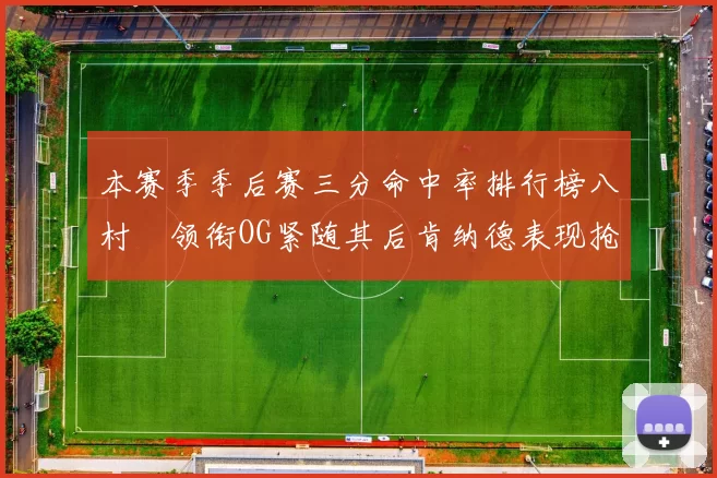 本赛季季后赛三分命中率排行榜八村塁领衔OG紧随其后肯纳德表现抢眼